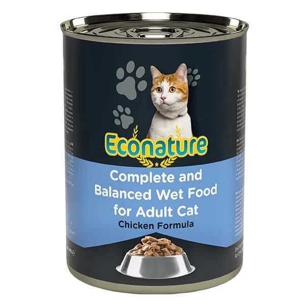 Econature Adult Tavuklu Yetişkin Konserve Kedi Maması 400 Gr