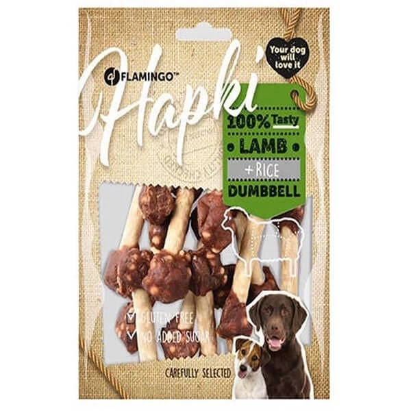 Flamingo Hapki Glutensiz Kuzulu Dumbell Köpek Ödül Maması 85 Gr