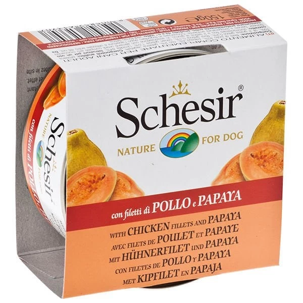 Schesir Tavuk Ve Papaya Konserve Köpek Maması 150 Gr