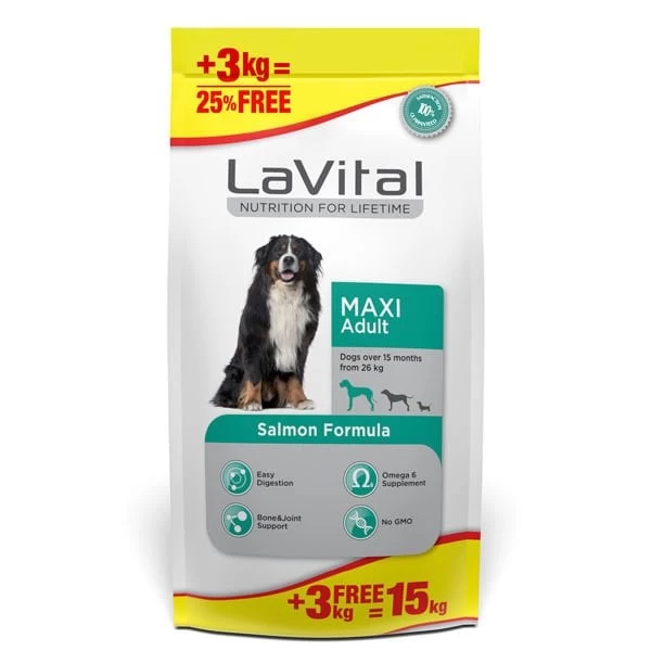 Lavital Maxi Somonlu Yetişkin Köpek Maması 15 Kg