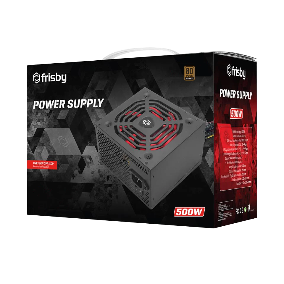 Frisby Fr-ps5080p 500w 80+ Power Supply