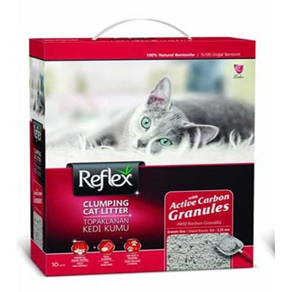 Reflex Granül Aktif Karbonlu Topaklanan Doğal Kedi Kumu 10 Lt