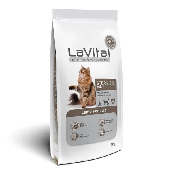 Lavital Sterilised Kuzu Etli Kısırlaştırılmış Kedi Maması 12 Kg