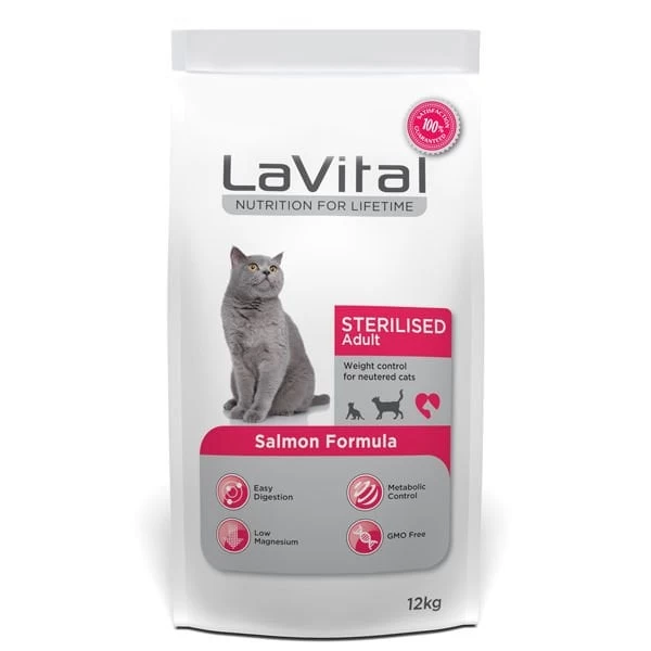 Lavital Sterilised Somonlu Kısırlaştırılmış Kedi Maması 12 Kg