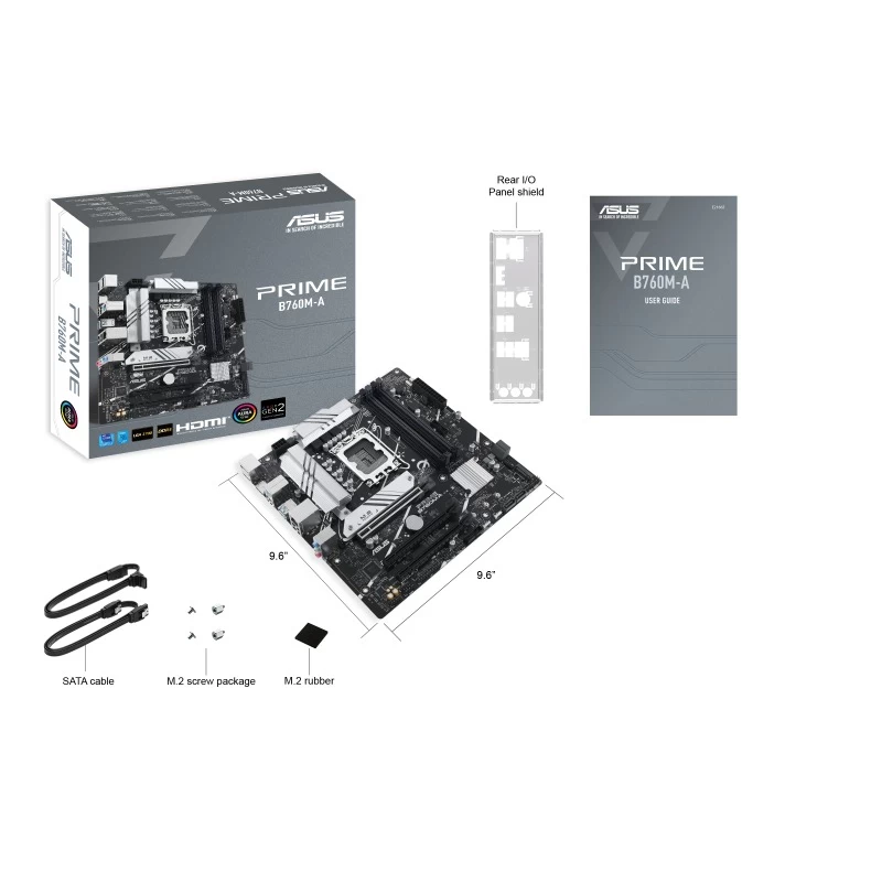 Asus Prime B760m-a-csm Ddr5 7200(oc)mhz M.2 Hdmi Matx 1700p