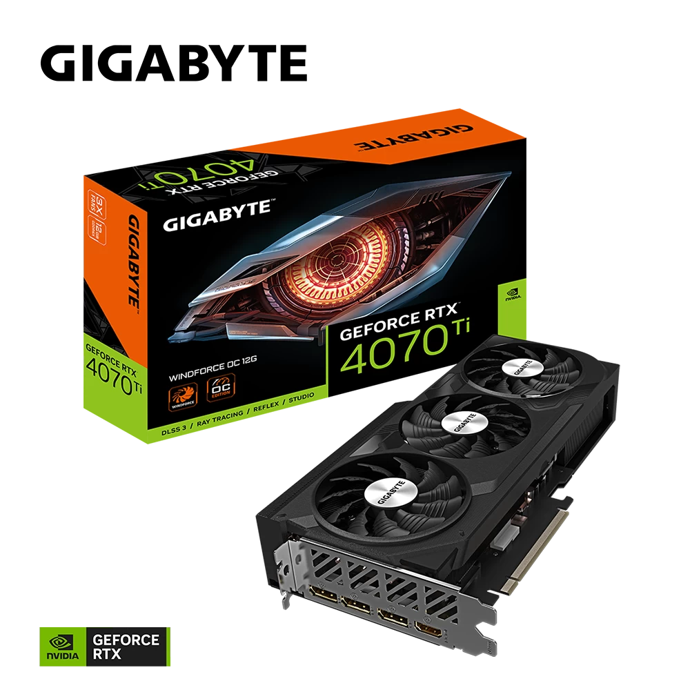 Gİgabyte Gv-n407twf3oc-12gd Rtx4070tİ 12gb Gddr6x Hdmi Dp 192bİt