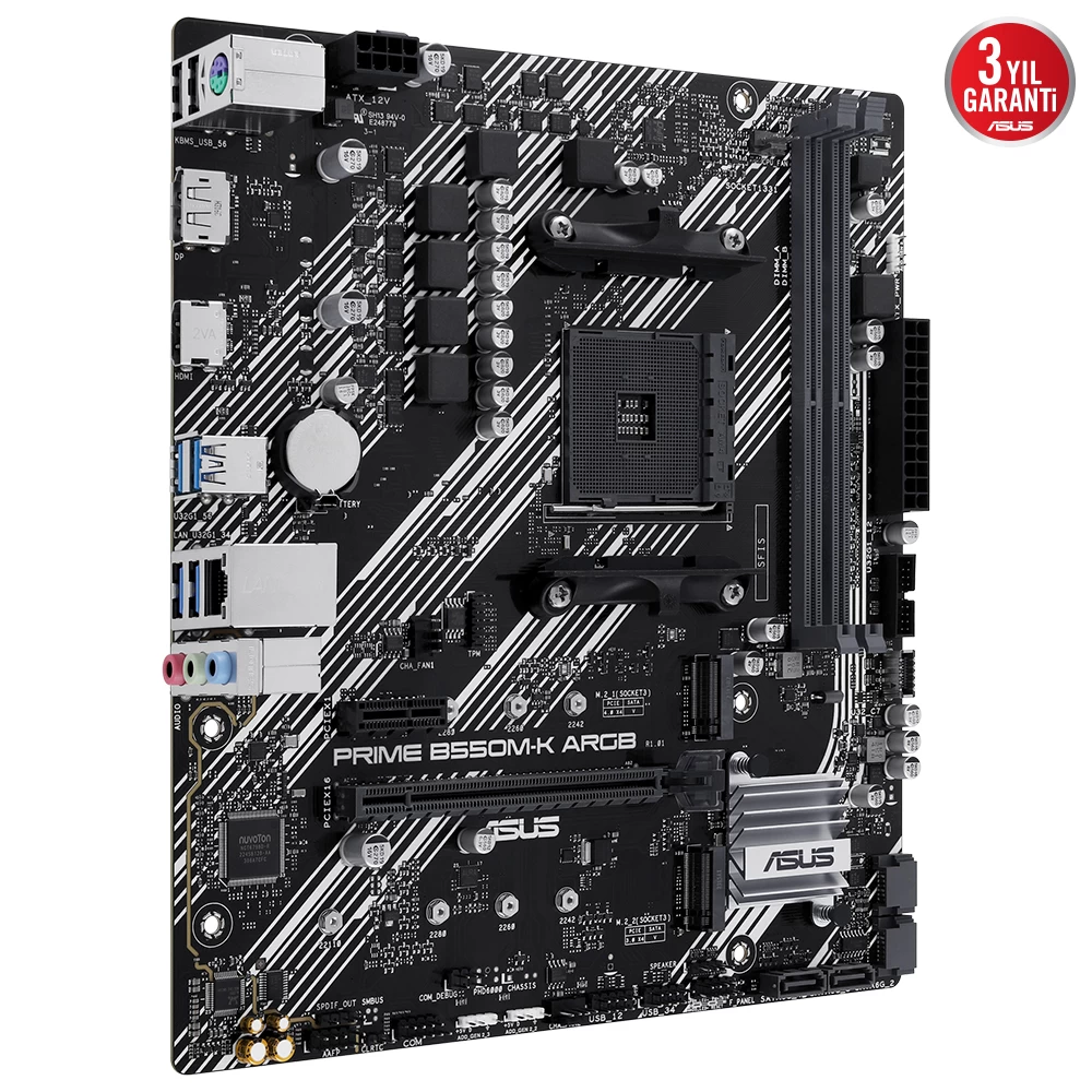 Asus Prime B550m-k Argb Ddr4 5100mhz Matx M.2 Amd Hdmi Dp Am4