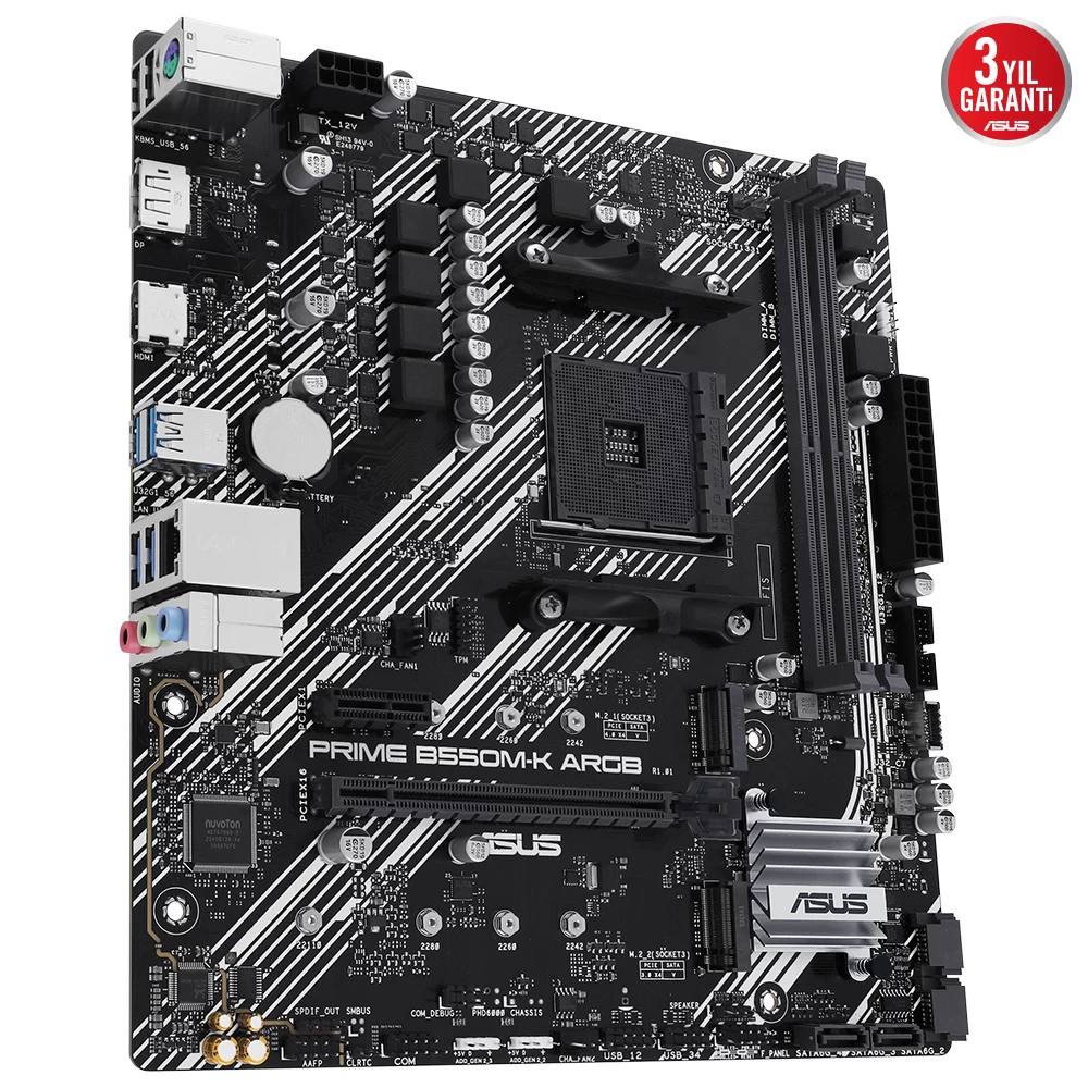 Asus Prime B550m-k Argb Ddr4 5100mhz Matx M.2 Amd Hdmi Dp Am4