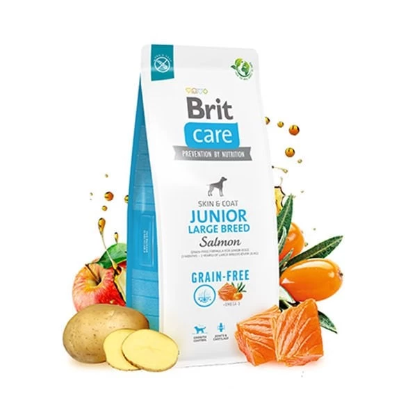 Brit Care Tahılsız Skin  Coat Somonlu Büyük Irk Yavru Köpek Maması 12 Kg