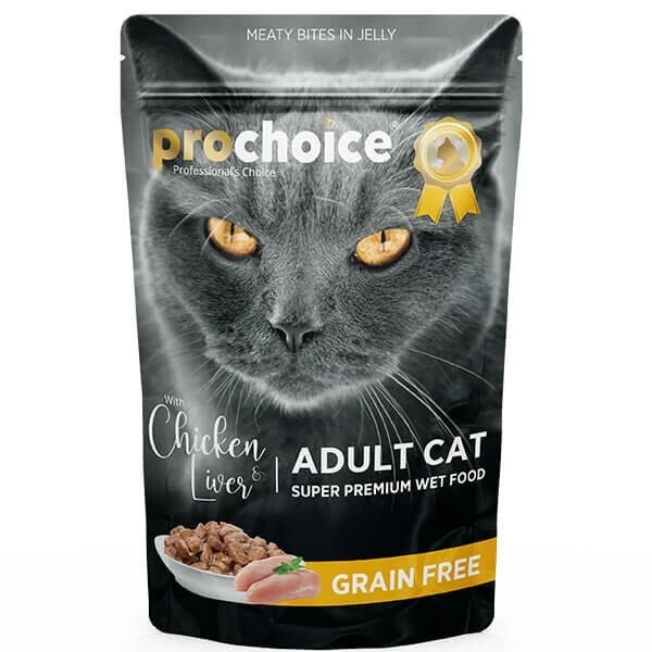 Pro Choice Tahılsız Tavuk Ve Ciğerli Yetişkin Konserve Kedi Maması 85 Gr