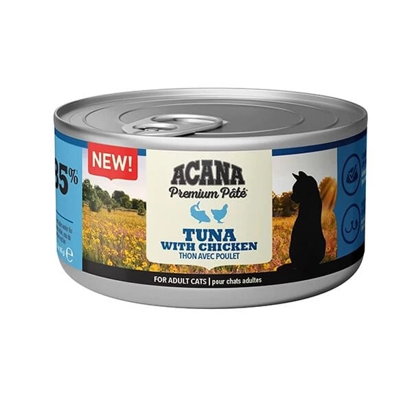 Acana Premium Pate Tavuklu Ve Tuna Balıklı Yetişkin Konserve Kedi Maması 85 Gr