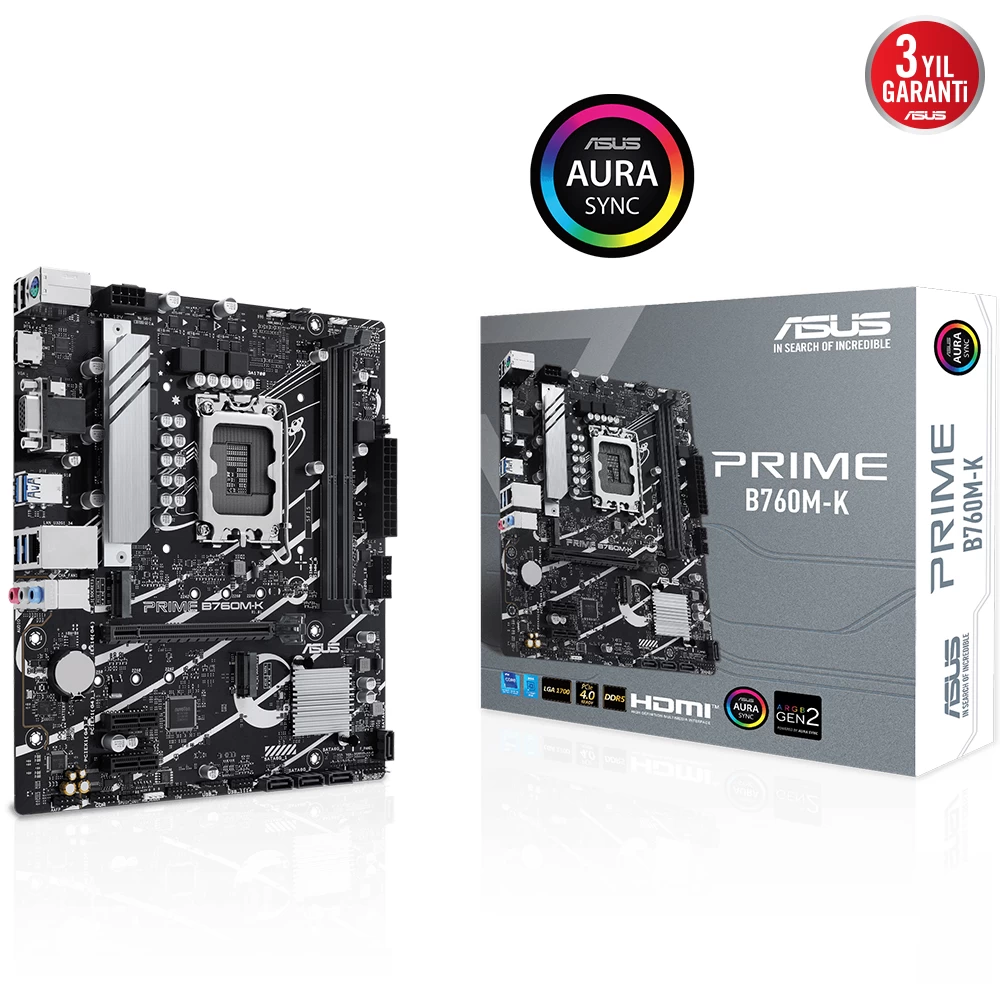 Asus Prime B760m-k D5 Ddr5 8000mhz(oc) Rgb M.2 Matx 1700p