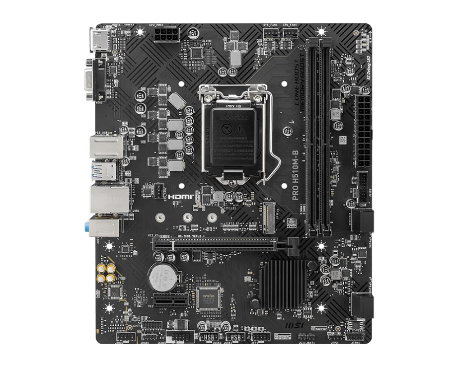 Msi Pro H510m-b 2933mhz Ddr4 M.2 Usb3.2 Matx 1200p