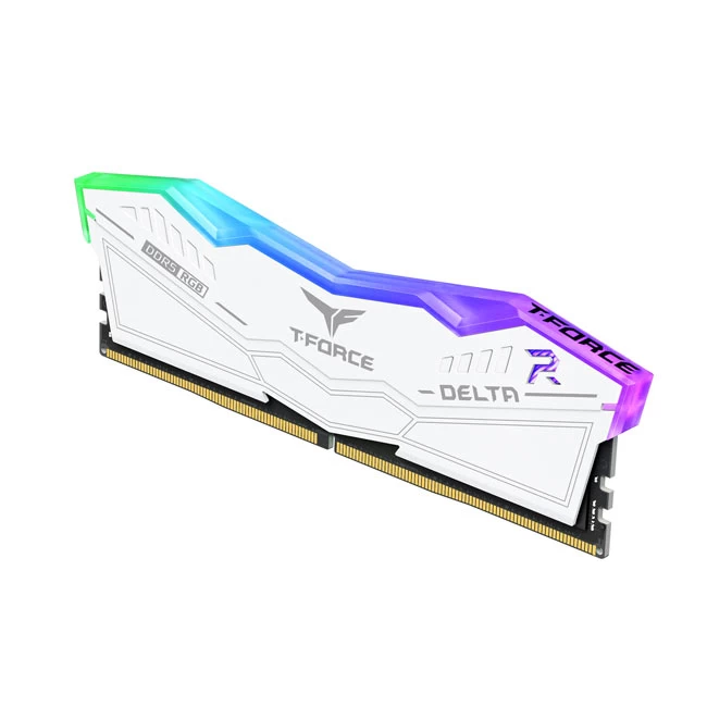 Team T-force Delta Rgb White 32gb(2x16gb) 7800mhz Ddr5 Cl38 Gaming Ram (ff4d532g7800hc38ddc01)