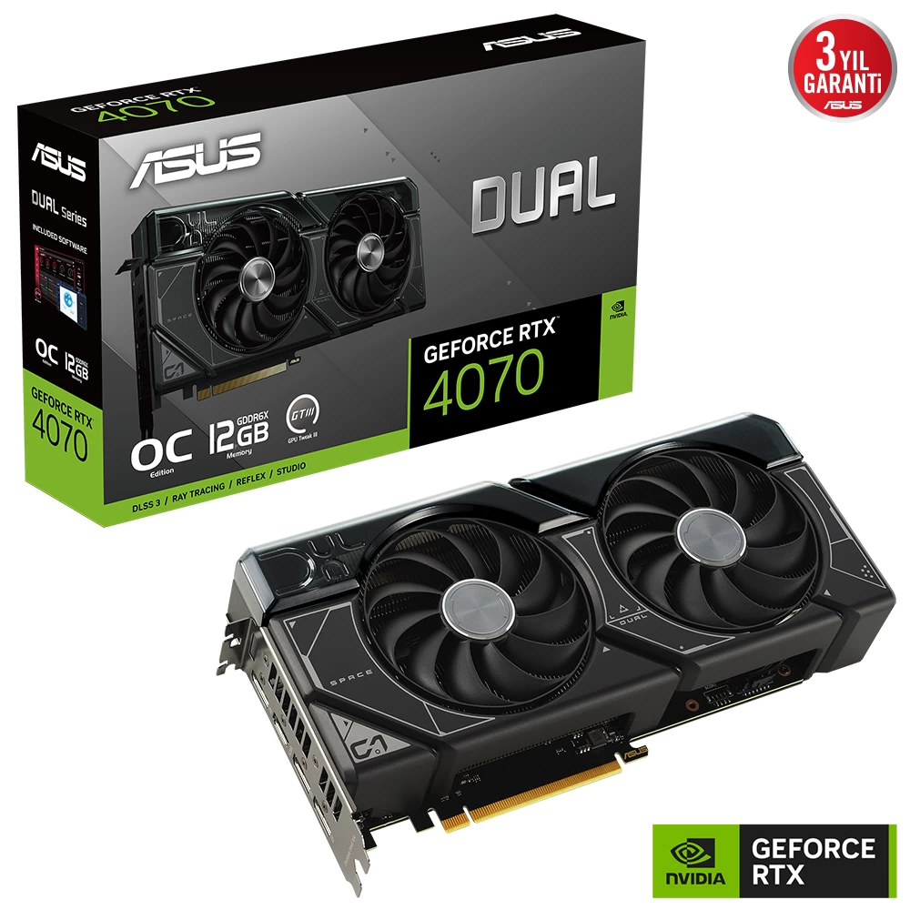 Asus Dual-rtx4070-o12g 12gb Gddr6x Hdmi Dp 192bit