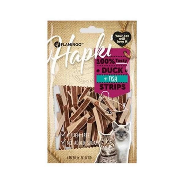 Flamingo Hapki Strips Ördekli Ve Balıklı Kedi Ödül Maması 85 Gr