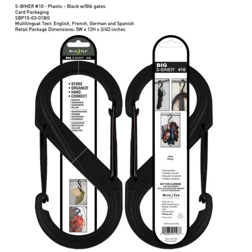 Nite-ize S-binner Plastik Size 10 Blk/blk Gate