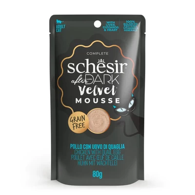 Schesir After Dark Velvet Mousse Tavuklu Ve Bıldırcın Yumurtalı Yetişkin Kedi Yaş Maması 80 Gr