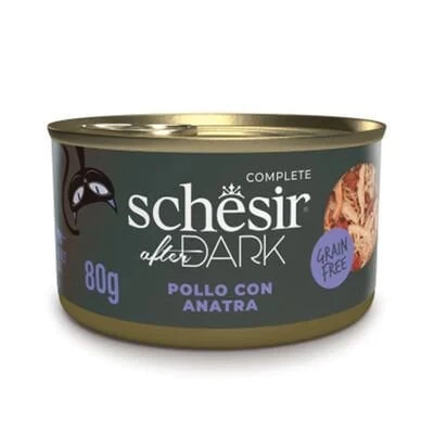 Schesir After Dark Et Suyu Içinde Tavuklu Ve Ördekli Yetişkin Kedi Konservesi 80 Gr