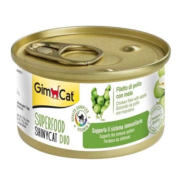 Gimcat Shinycat Fileto Tavuklu Ve Elmalı Yetişkin Kedi Konservesi 70 Gr