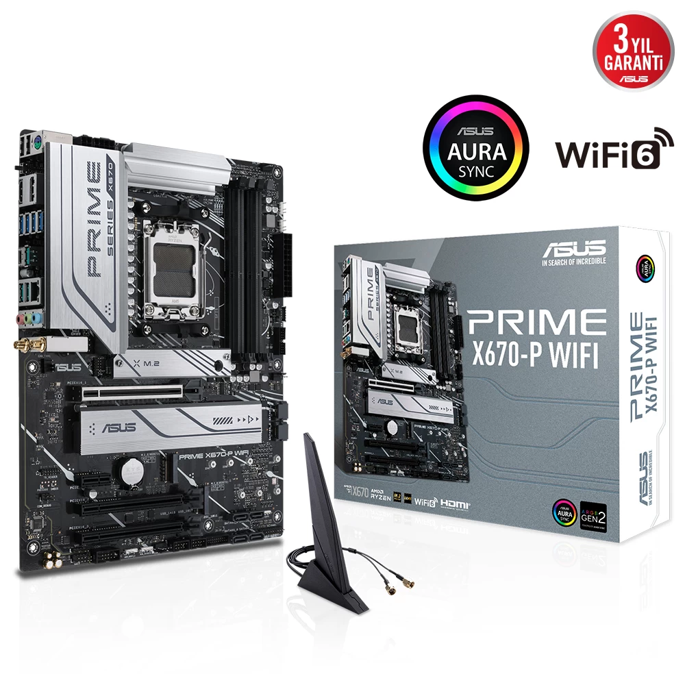 Asus Prime X670-p Wifi Ddr5 6400mhz+(oc) Rgb M.2 Atx Am5