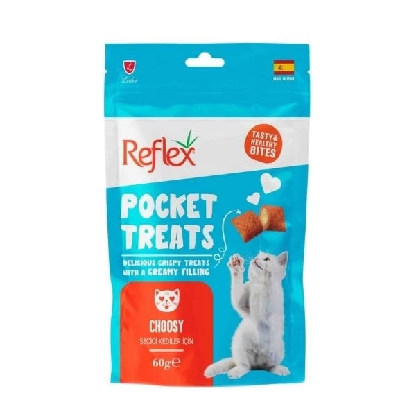 Reflex Pocket Treats Tavuklu Seçici Kediler Için Kedi Ödül Maması 60 Gr