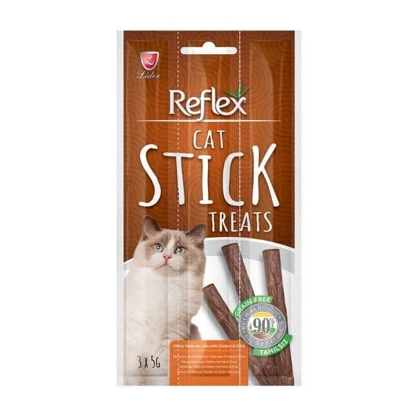 Reflex Ördekli Ve Tavuklu Stick Kedi Ödül Maması 3 Adet 5 Gr