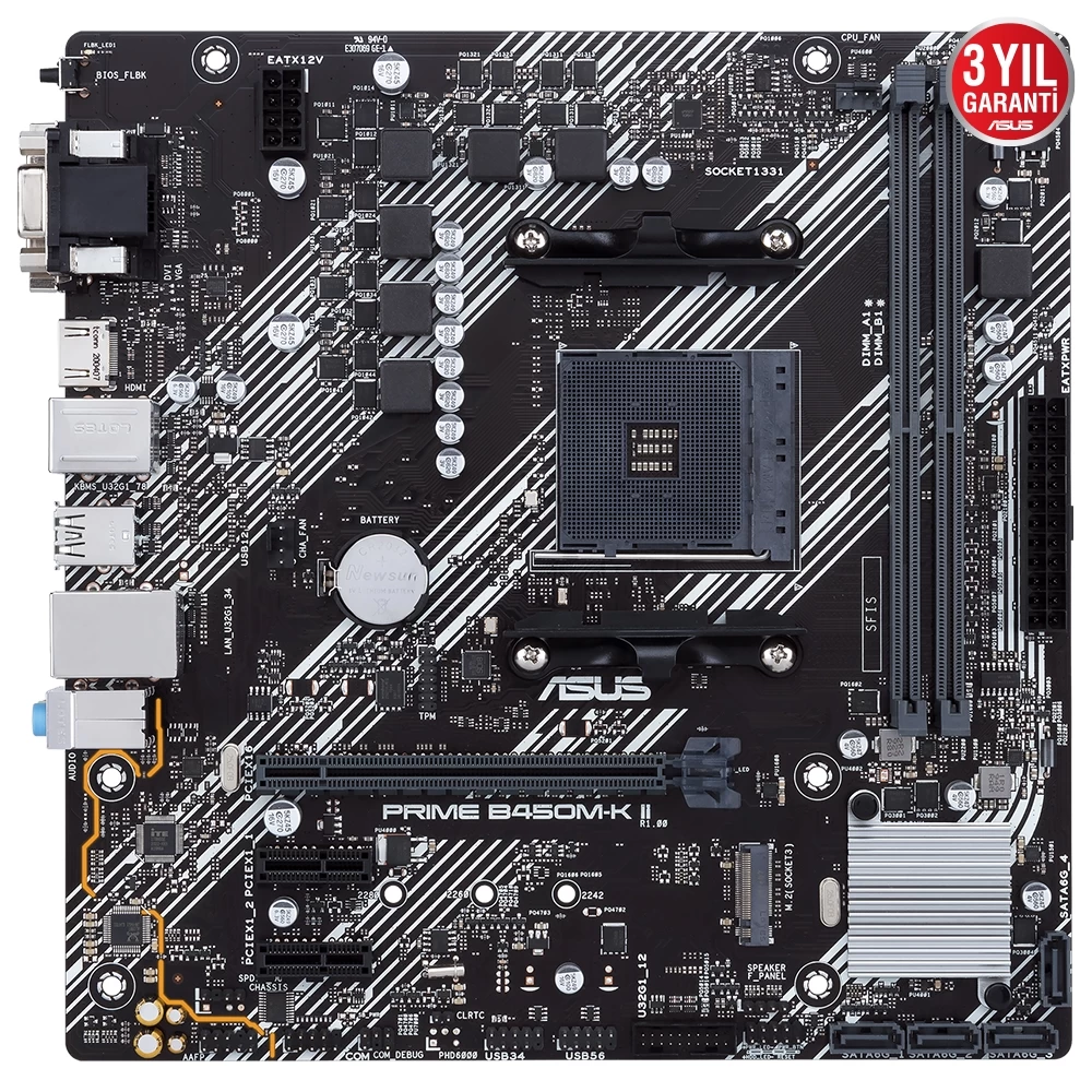 Asus Prime B450m-k Ii 4400 Ddr4 Dvi Vga M2 Am4