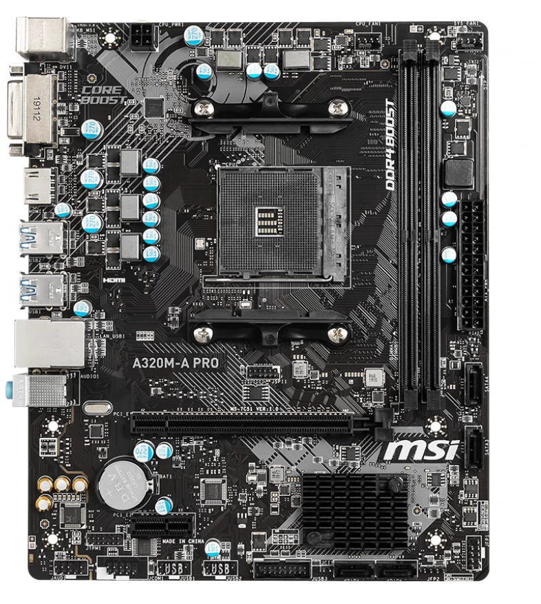 Msi A320m-a Pro Ddr4 3200 (oc) Dvi Hdmi Matx