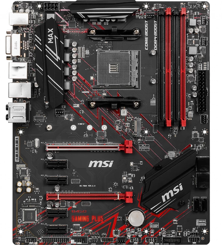 Msi B450 Gaming Plus Max Am4 Ddr4 3466(oc)dvi Hdmi Usb3.2 Atx