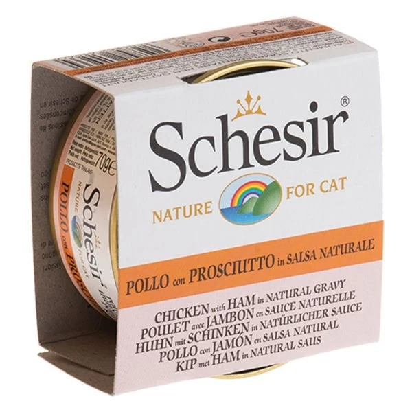 Schesir Tavuk Ve Karidesli Naturel Konserve Kedi Maması 70 Gr