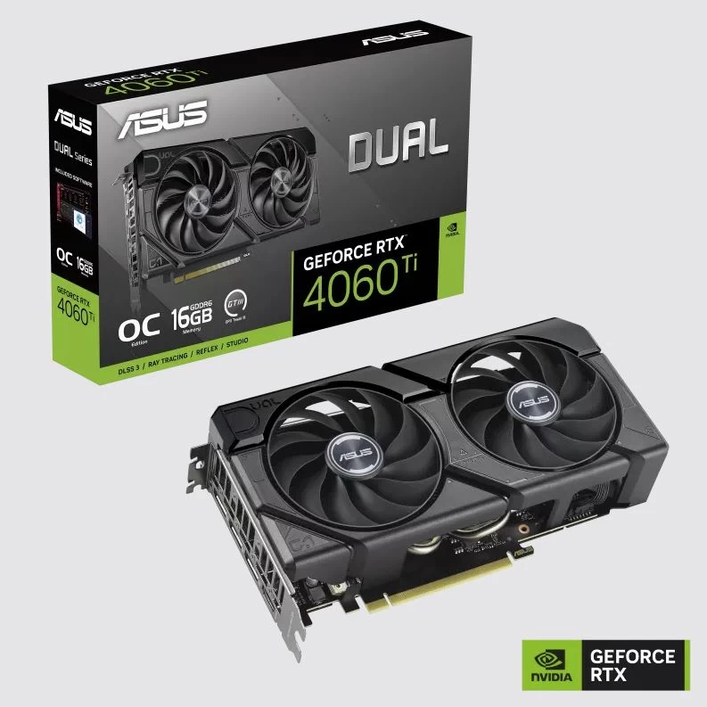 Asus Dual-rtx4060ti-o16g-evo Gddr6 Hdmi Dp128bit