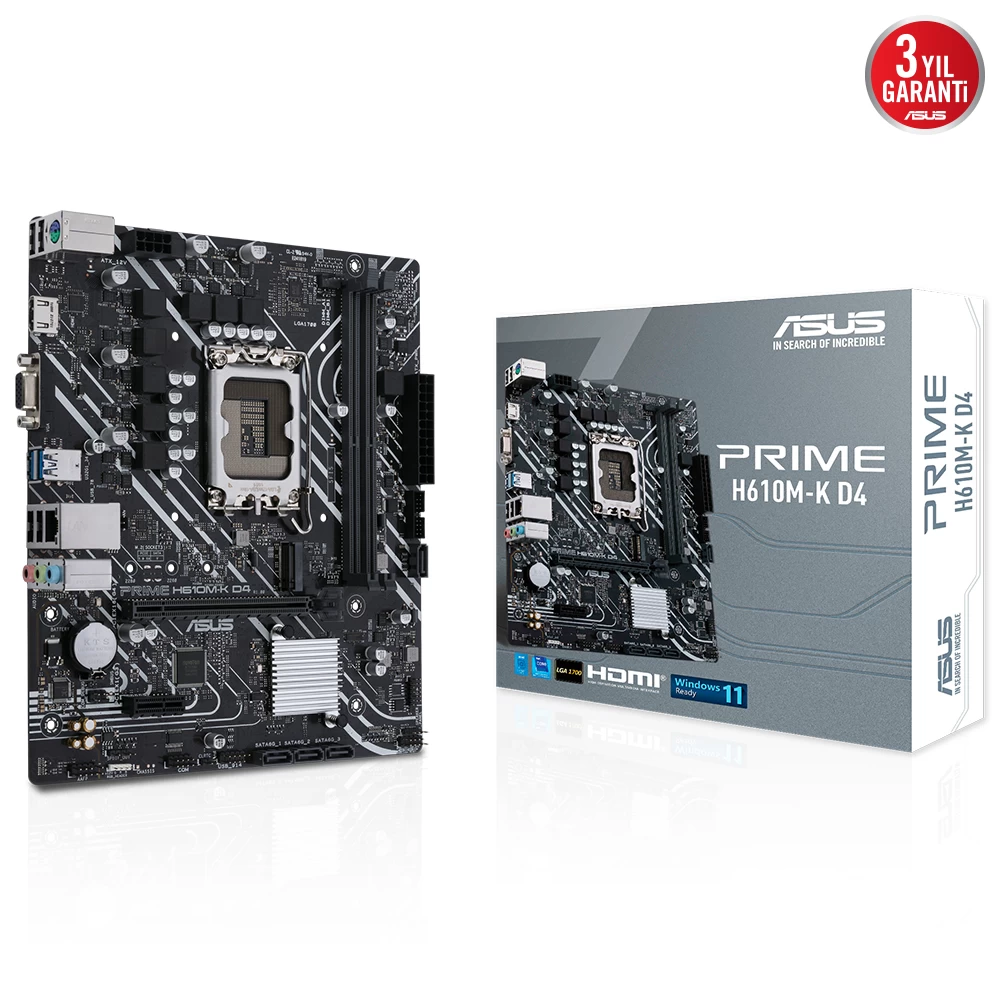 Asus Prime H610m-k D4 Argb Ddr4 3200mhz Matx