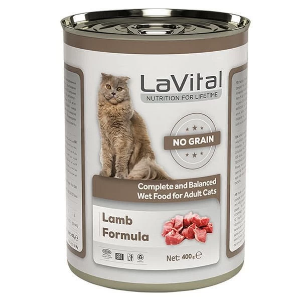 Lavital Adult Tahılsız Kuzu Etli Yetiskin Konserve Kedi Maması 400 Gr