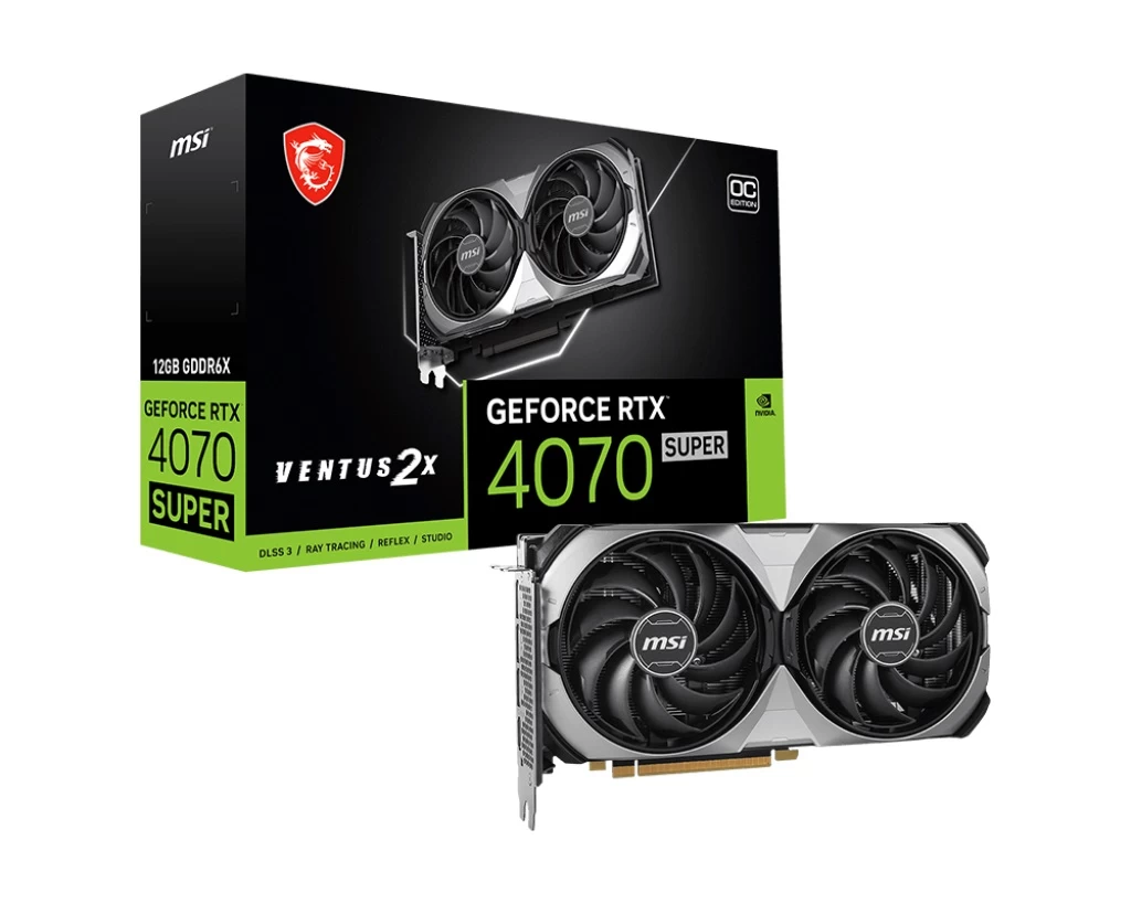 Msi Geforce Rtx 4070 Super 12g Ventus 2x Oc 12gb Gddr6x 3xdp Hdmi 192bİt