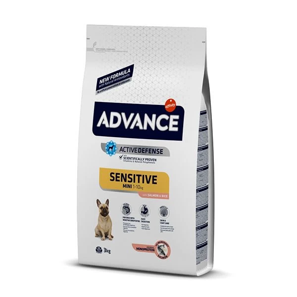 Advance Mini Sensitive Somonlu Küçük Irk Yetişkin Köpek Maması 3 Kg