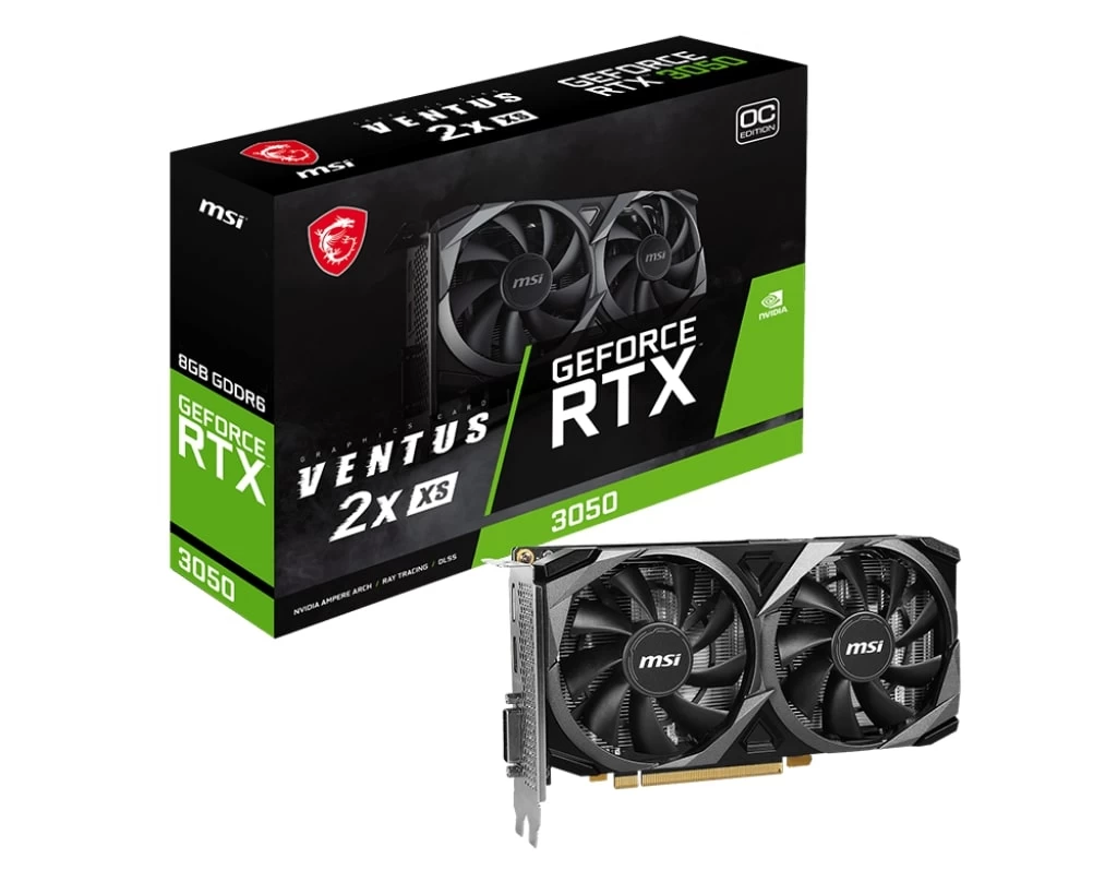 Msi Geforce Rtx 3050 Ventus 2x Xs 8g Oc Gddr6 Hdmi Dp Dvi 128bit