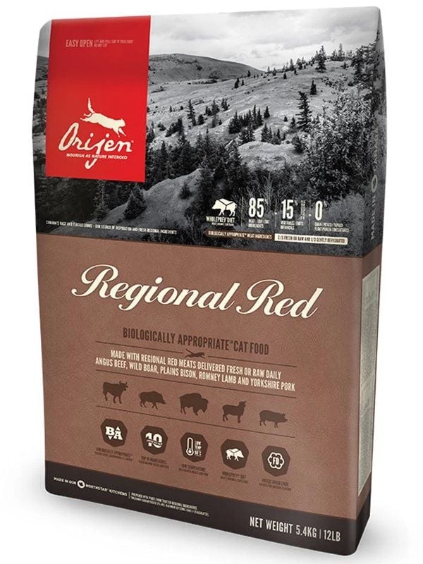 Orijen Regional Red Tahılsız Sığır Etli Yavru Yetişkin Kedi Maması 5.4 Kg