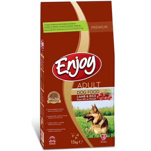 Enjoy Kuzulu Ve Pirinçli Yetişkin Köpek Maması 15 Kg