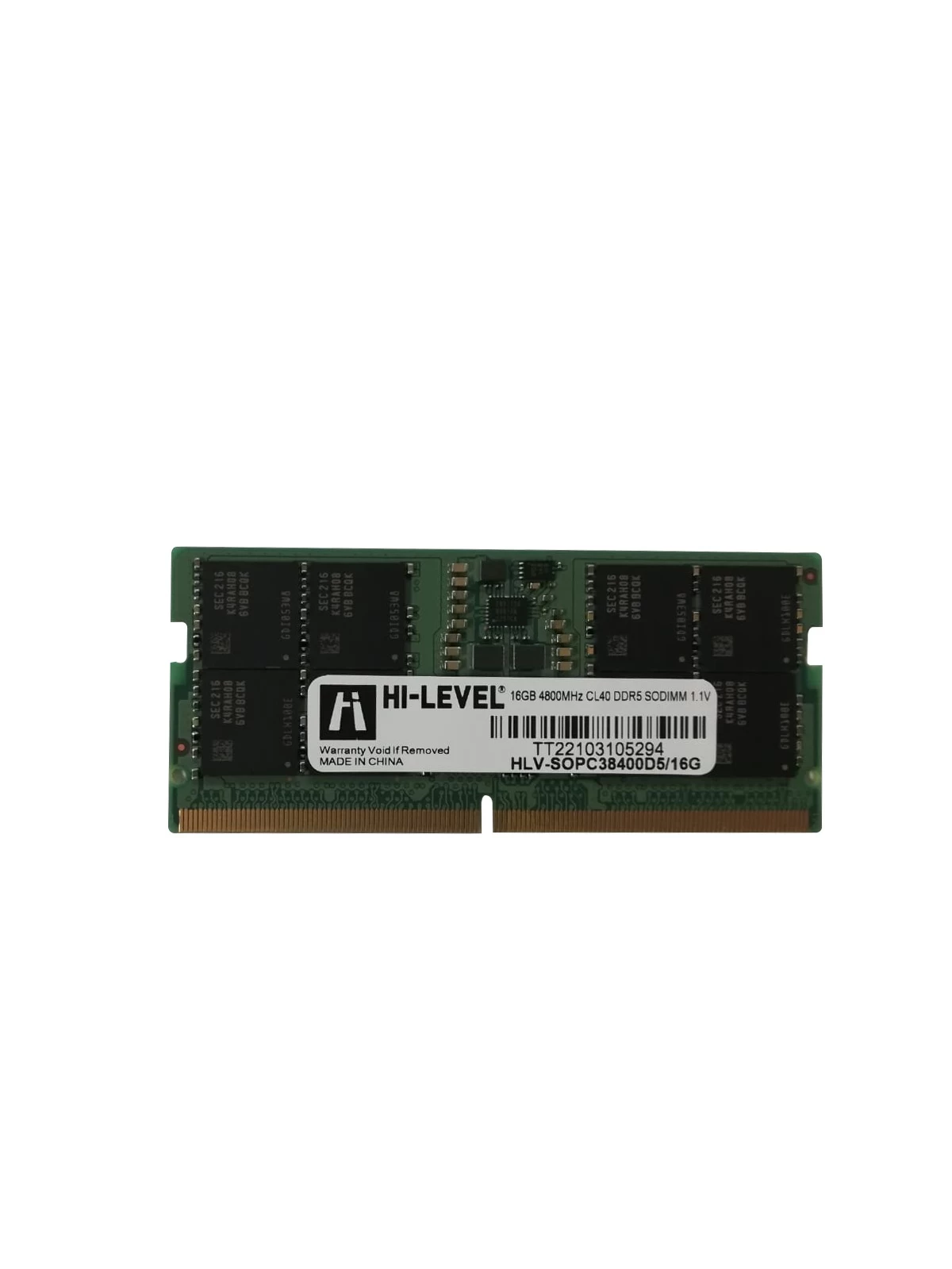 16gb Ddr5 4800mhz Sodimm Cl40 Hlv-sopc38400d5/16g Hi-level