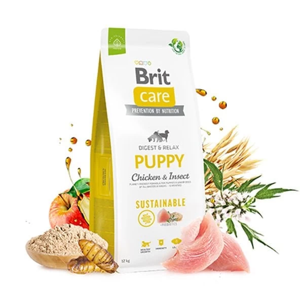 Brit Care Sustainable Tavuklu Ve Böcek Proteinli Yavru Köpek Maması 12 Kg