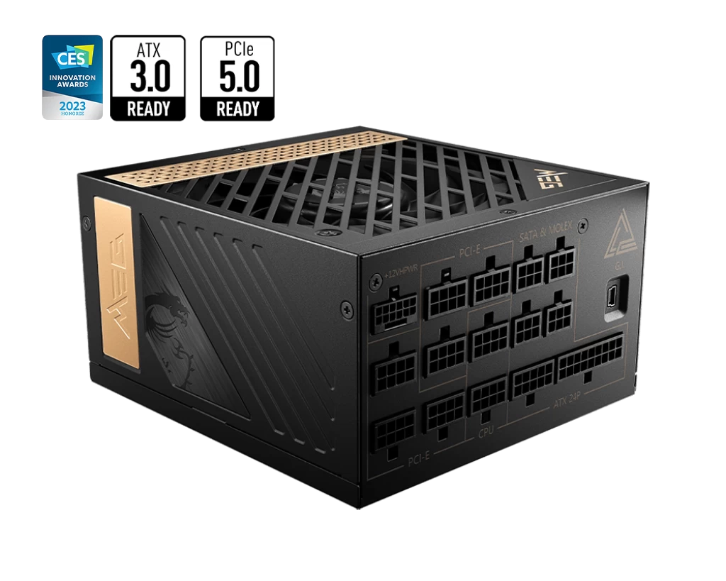 Msi Meg Ai1300p Pcie5 1300w 80+ Platinum Psu