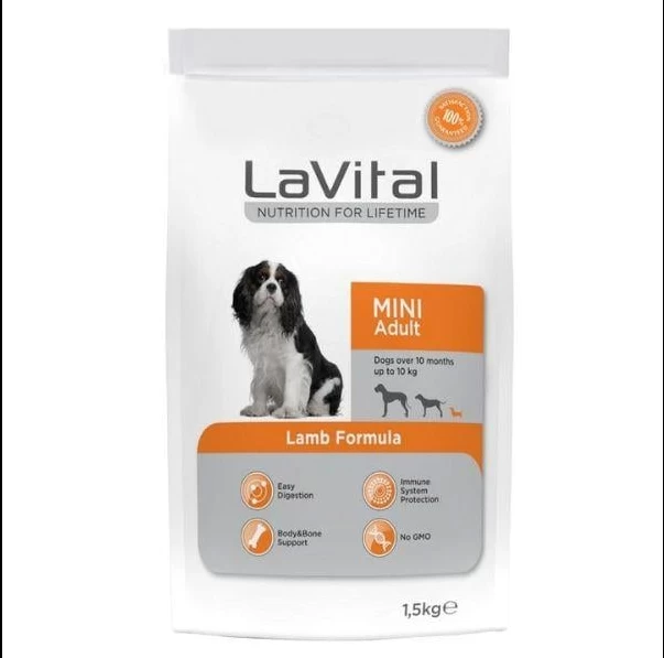 Lavital Kuzu Etli Küçük Irk Yetişkin Köpek Maması 1.5 Kg