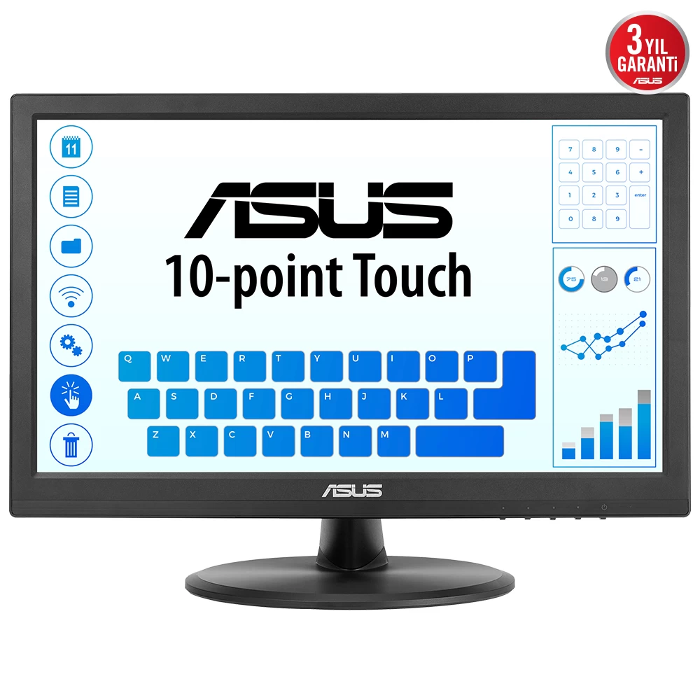 15.6 Asus Vt168hr Tn Hd 5ms 60hz Hdmi Vga Dokunmatİk