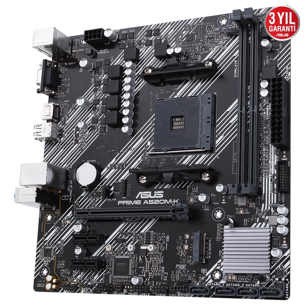 Asus Prime A520m-k Ddr4 4600mhz Vga M.2 Matx Am4