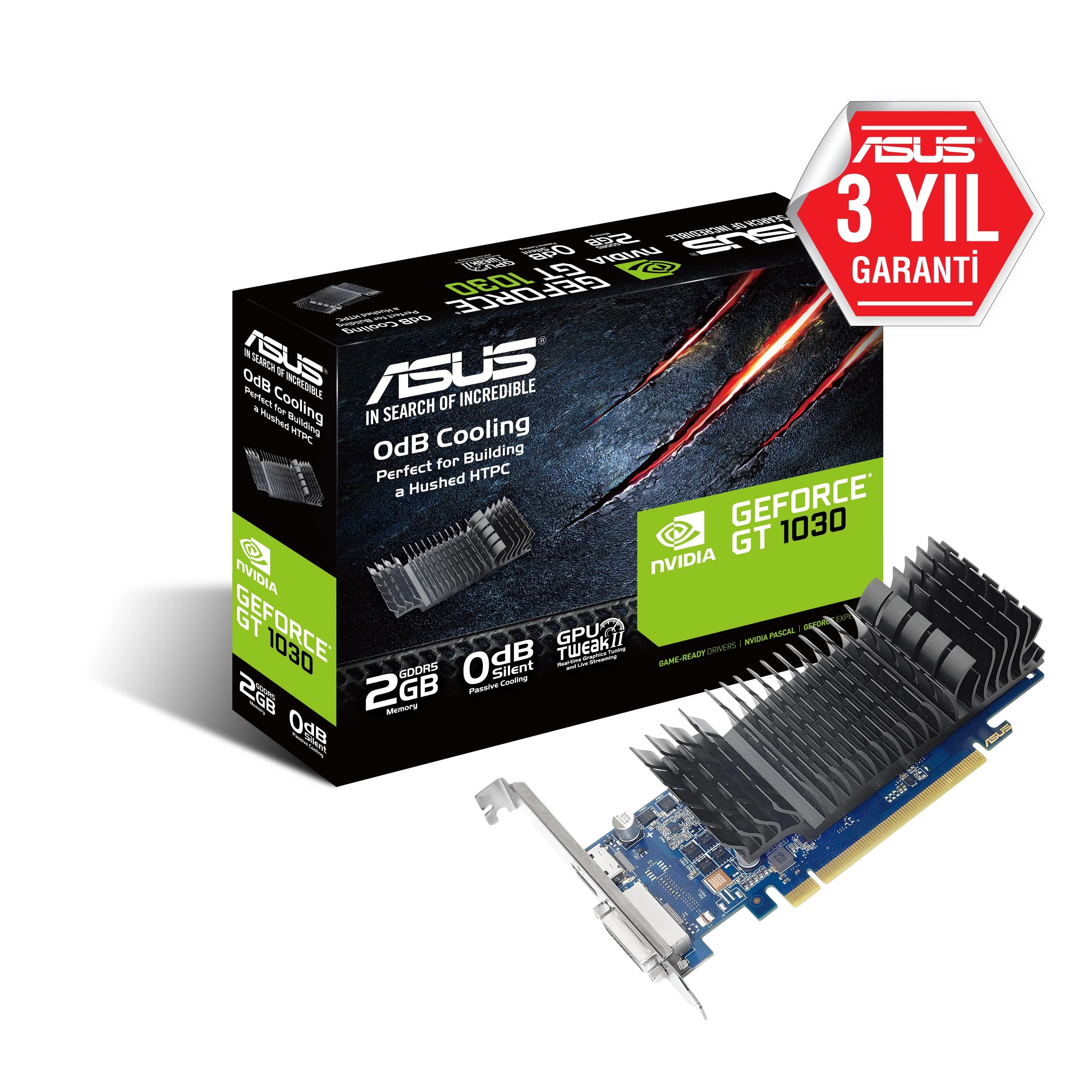 Asus Gt1030-sl-2g-brk 2gb Gddr5 Dvi Hdmi 64bit