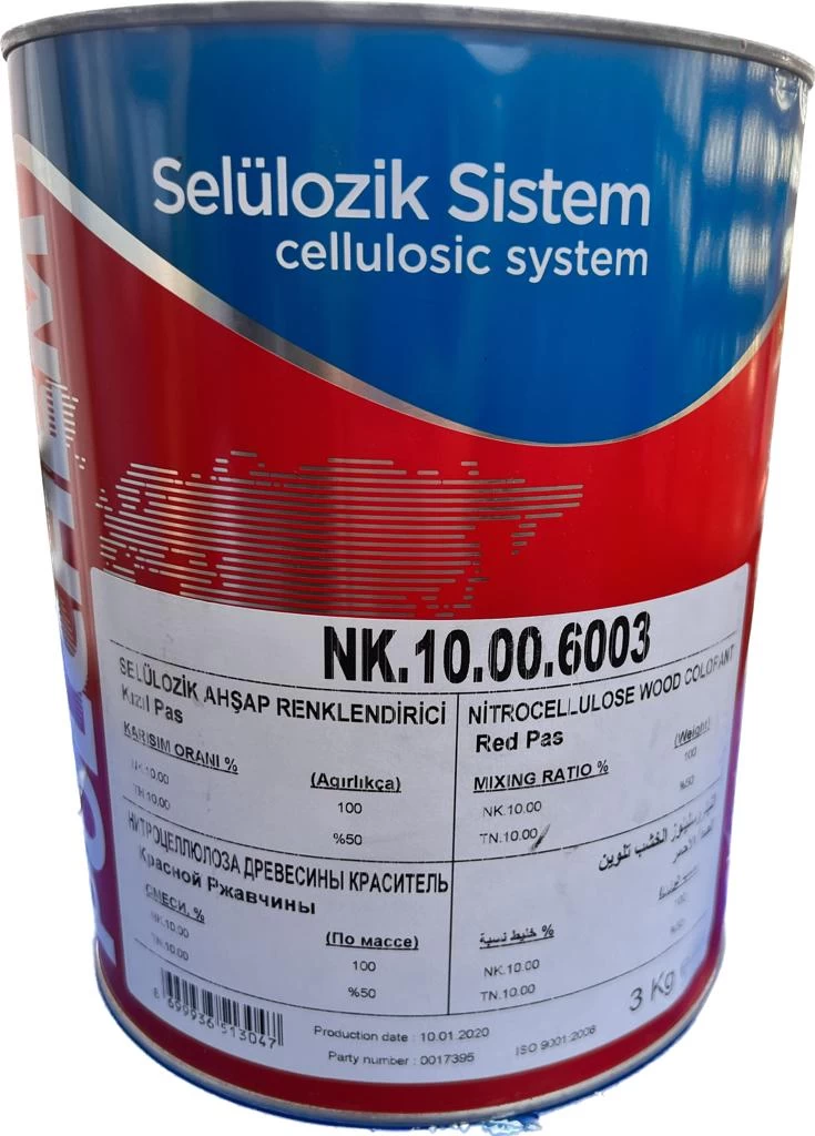 Polchem Nk10 SelÜlozİk Renklİ Vernİk Şeffaf Kizil Pas (6003) 3 Kg