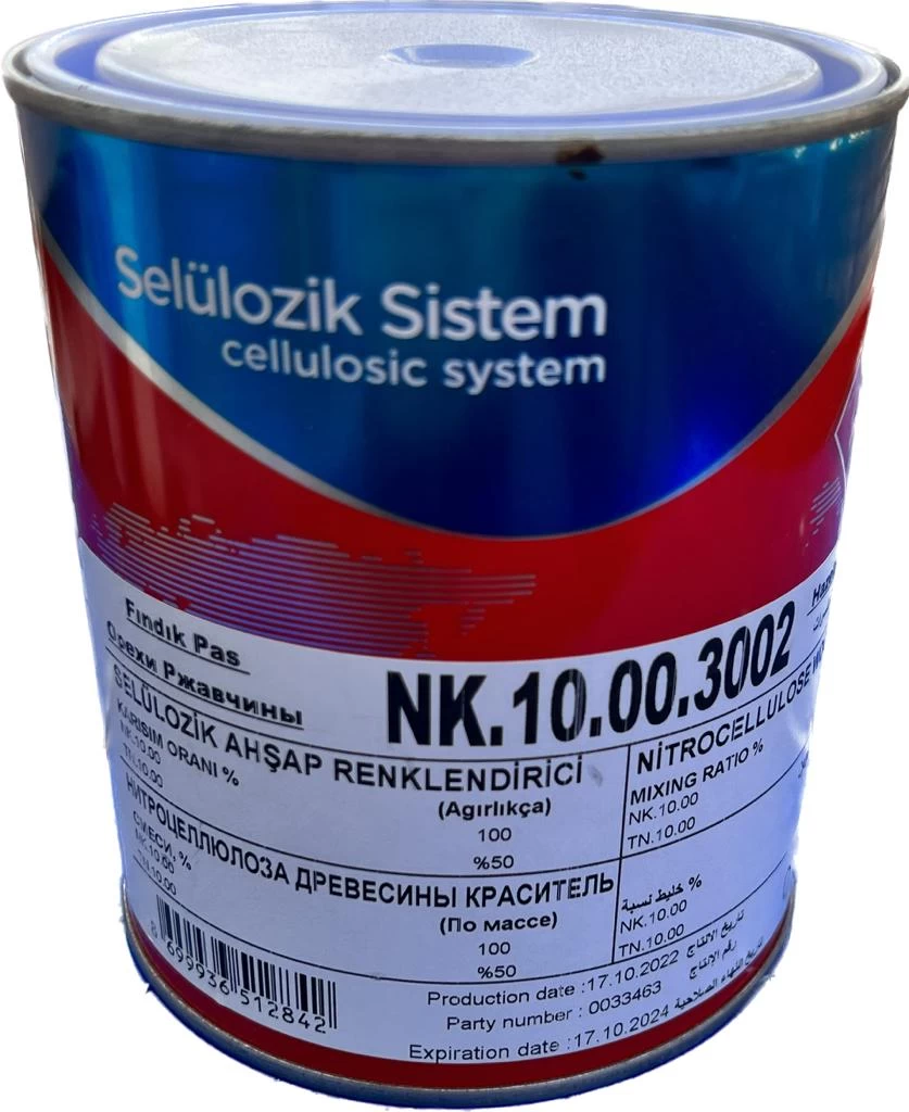 Polchem Nk10 SelÜlozİk Renklİ Vernİk Findik Pas (3002) 0,85 Kg