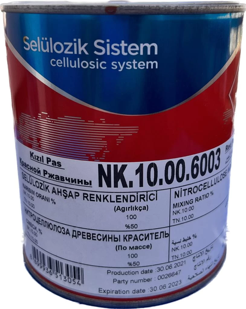 Polchem Nk10 SelÜlozİk Renklİ Vernİk Şeffaf Kizil Pas (6003) 0,85 Kg