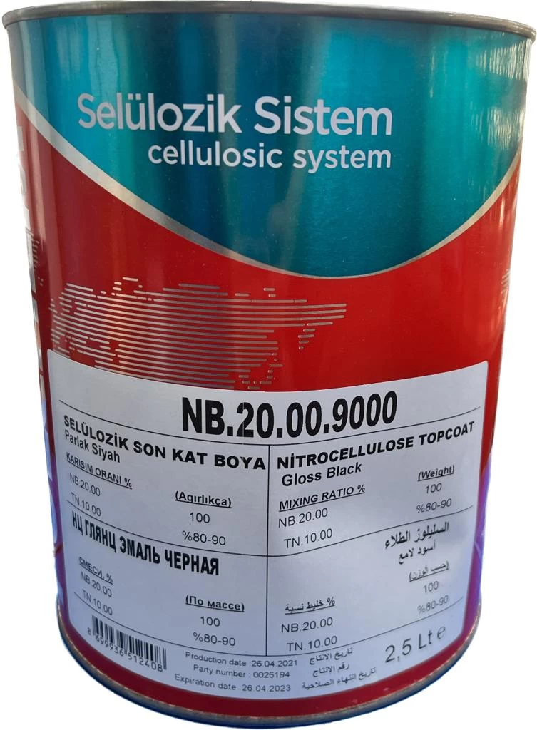 Polchem Nb20 Sell. Parlak Sİyah Boya 2,5 Lt